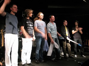 Nach dem Finale Tilo, Eroc, Coco, Lorenz, Thomas und Oli